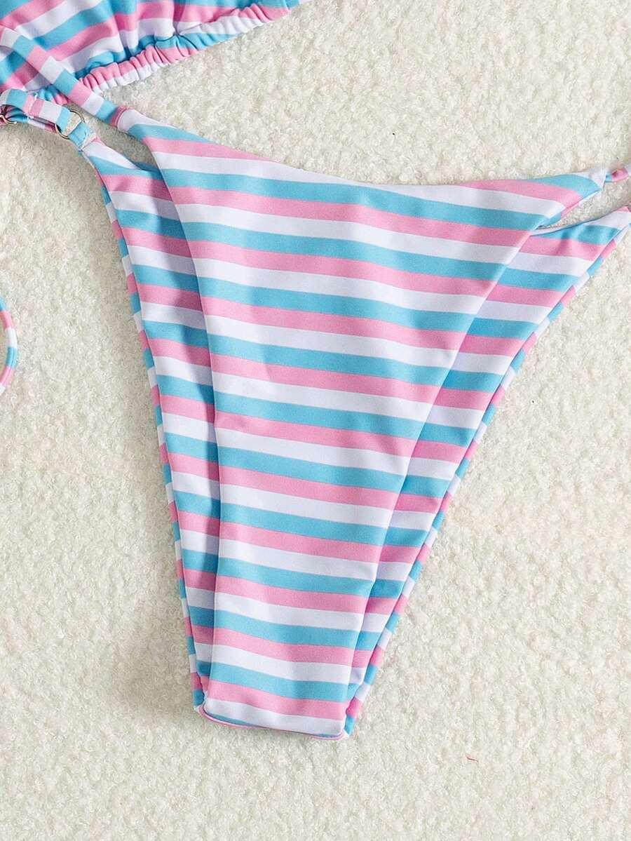 SHEIN DWUCZĘŚCIOWY STRÓJ KĄPIELOWY PASKI S09__M
