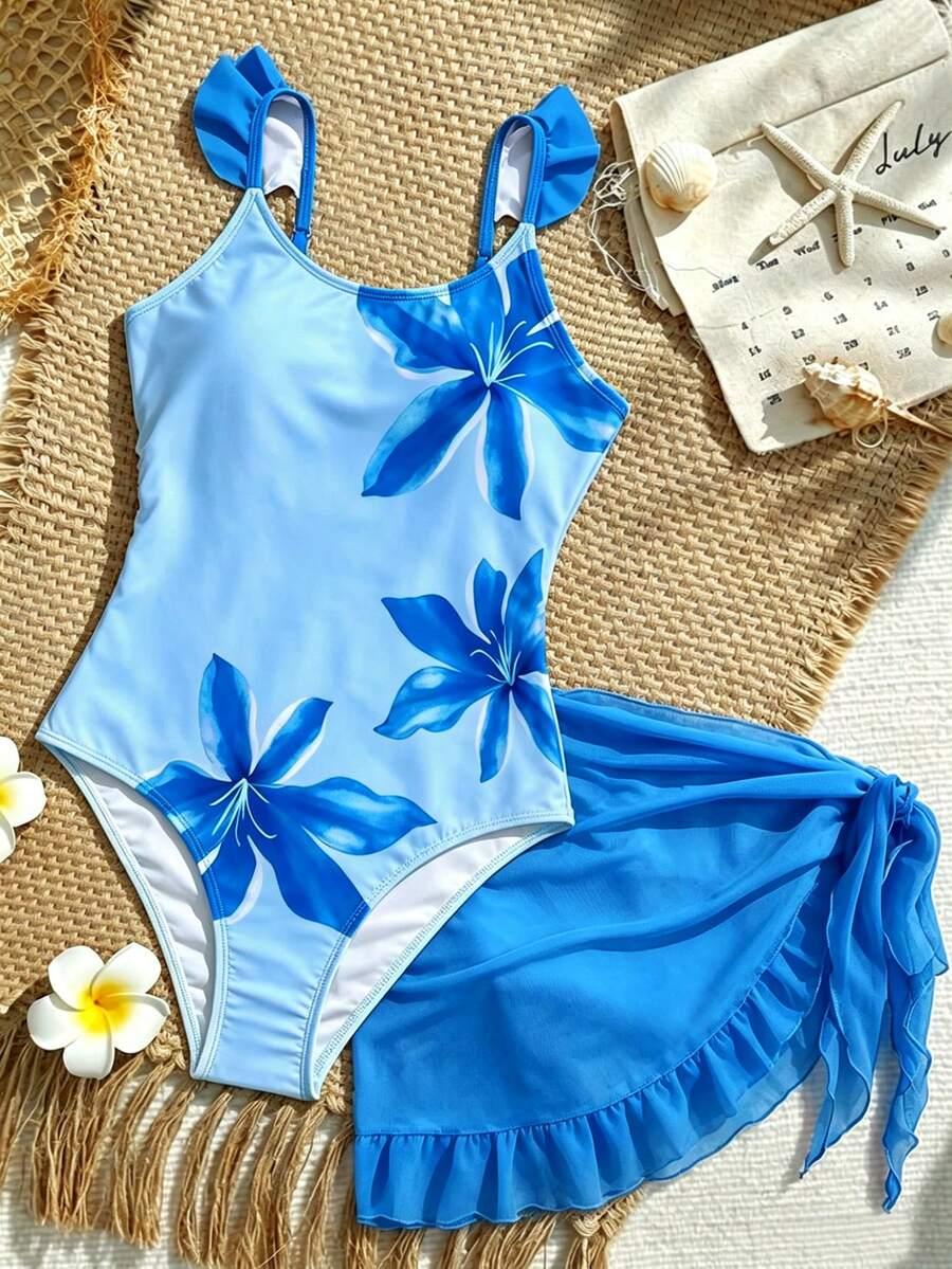SHEIN JEDNOCZĘŚCIOWY STRÓJ KĄPIELOWY PAREO KOMPLET S09__166
