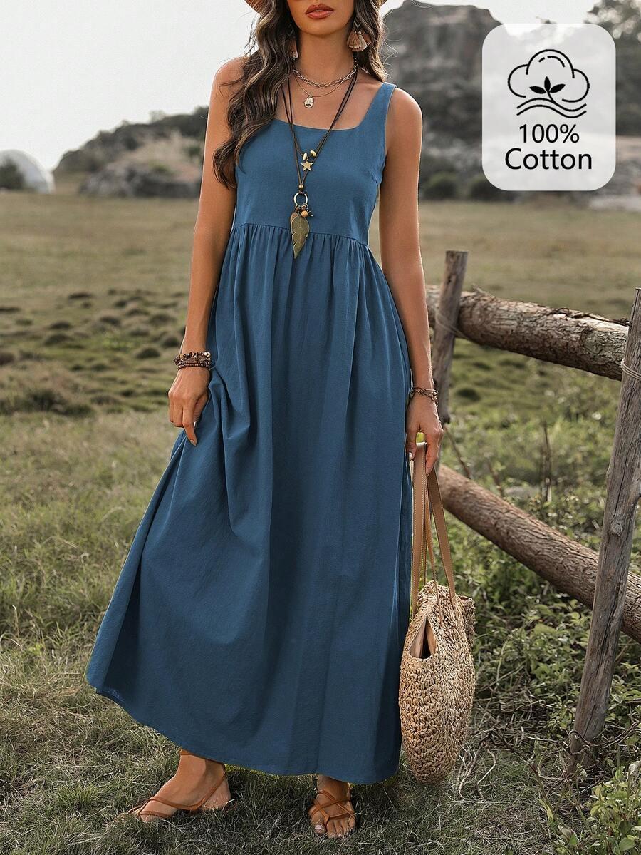 SHEIN NIEBIESKA MAXI SUKIENKA S06__XL
