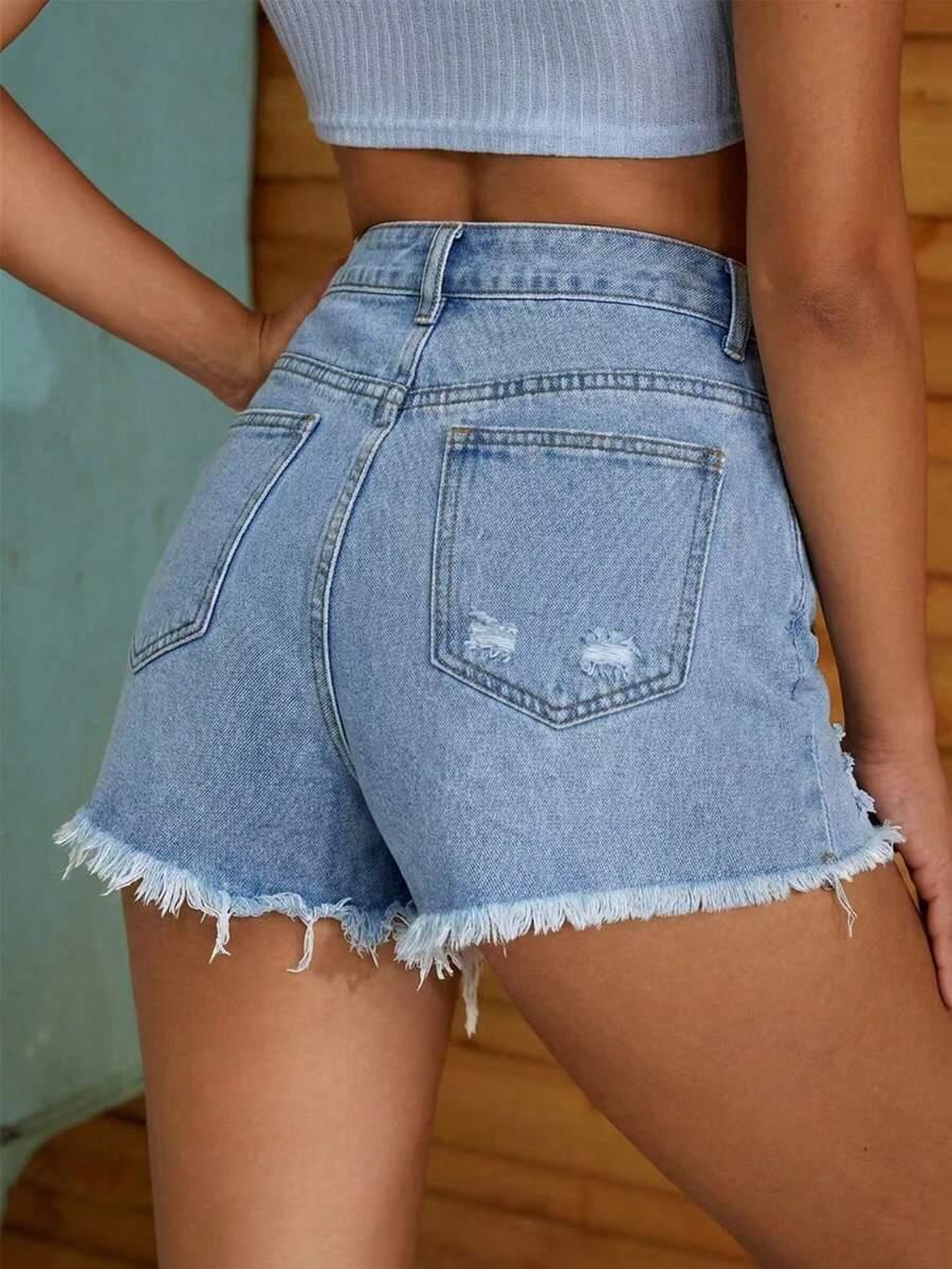 SHEIN JEANSOWE KRÓTKIE SPODENKI S06__S