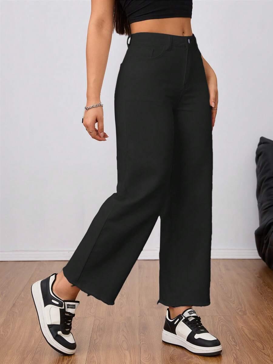SHEIN CZARNE SPODNIE JEANS S06__L