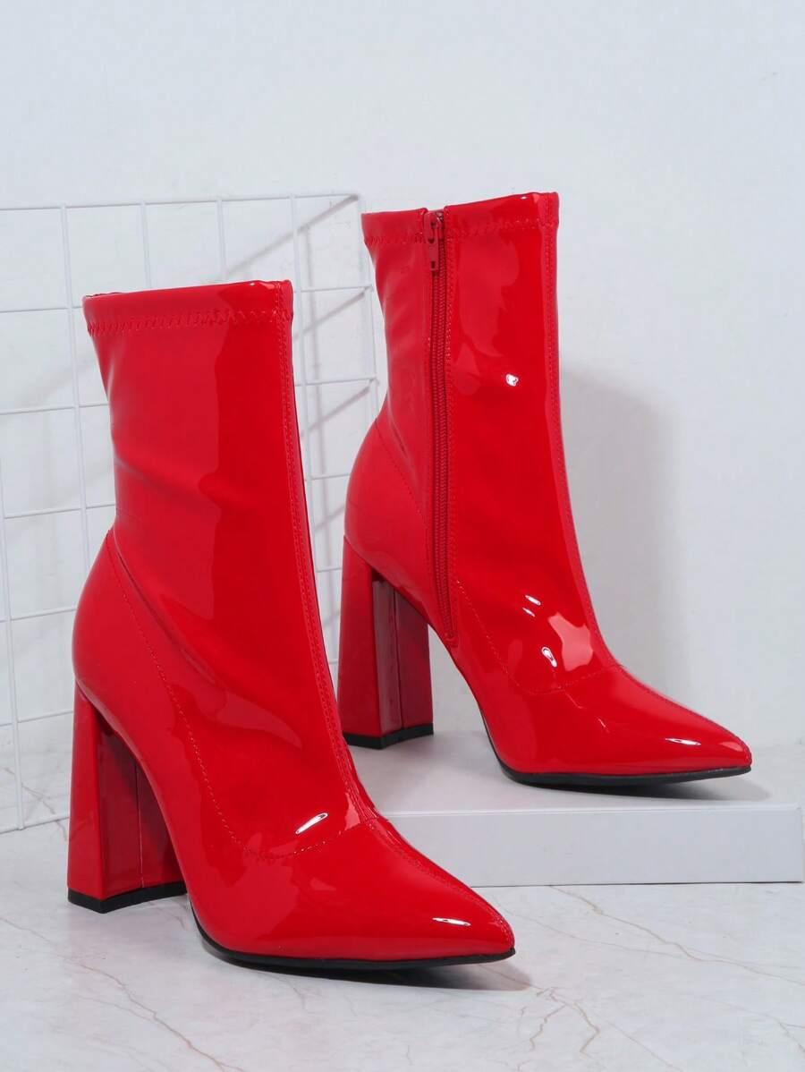 SHEIN CZERWONE BOTKI OBCAS W01__38,5