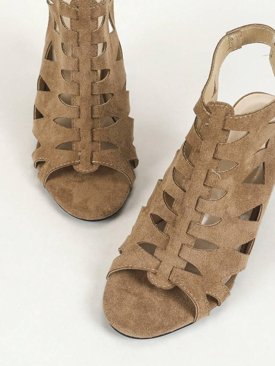 SHEIN BRĄZOWE SANDAŁY OBCAS S06__37