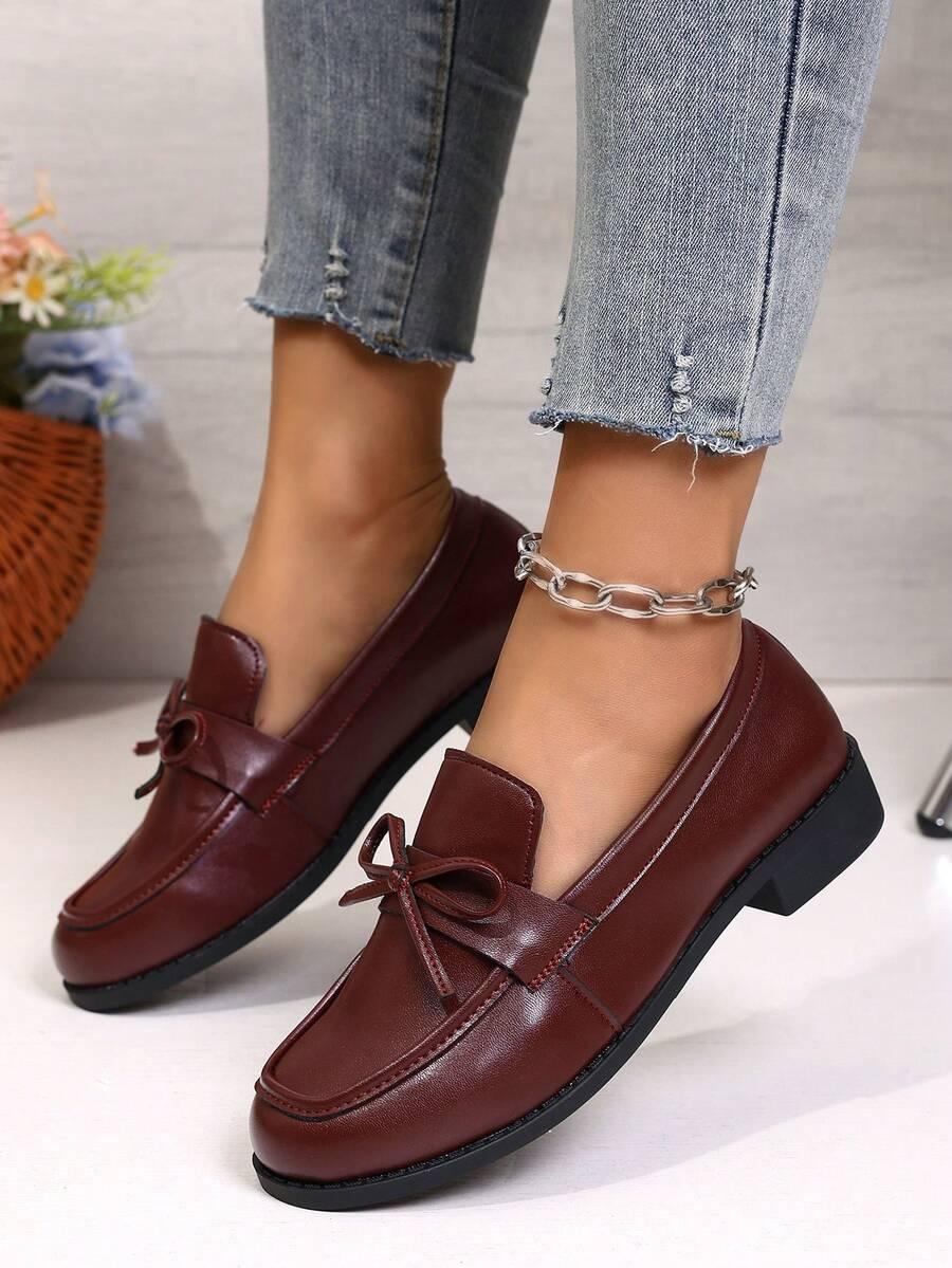 SHEIN BORDOWE MOKASYNY KOKARDA S06__38