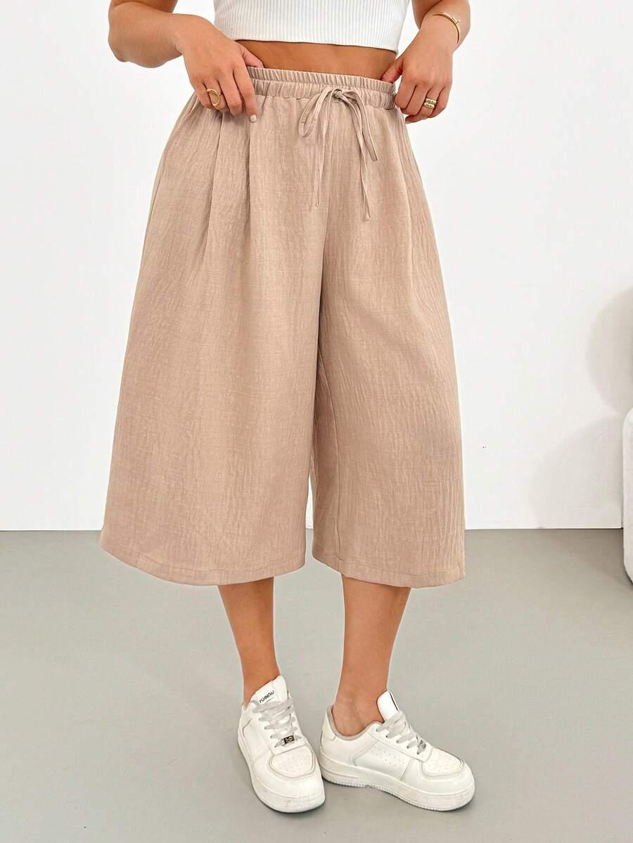SHEIN BEŻOWE SPODENKI KIESZENIE S06__52