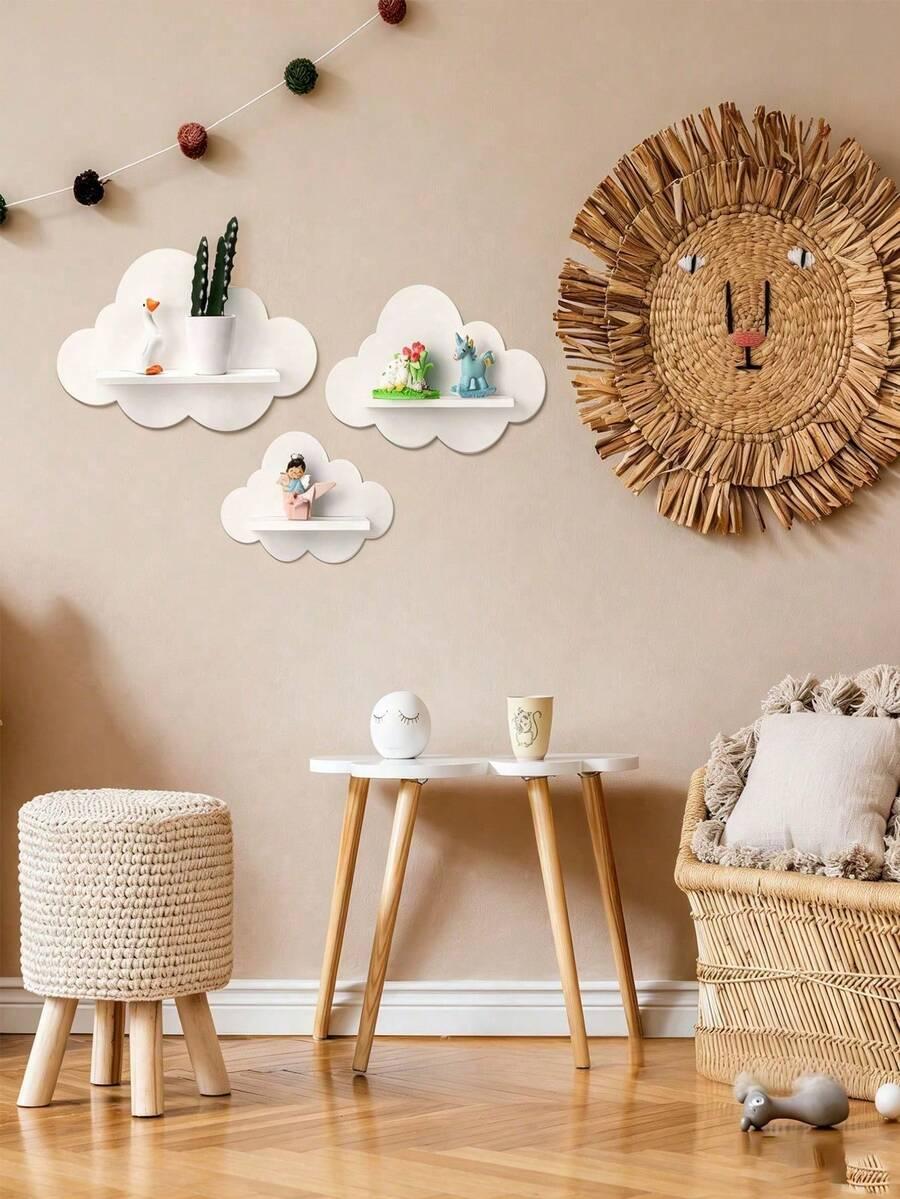 SHEIN BIAŁA PÓŁKA NA ŚCIANĘ 3-PACK S07__20X25X5,6