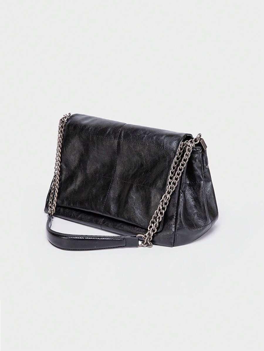 SHEIN CZARNA TOREBKA IMITACJA SKÓRY S07__24X28X11