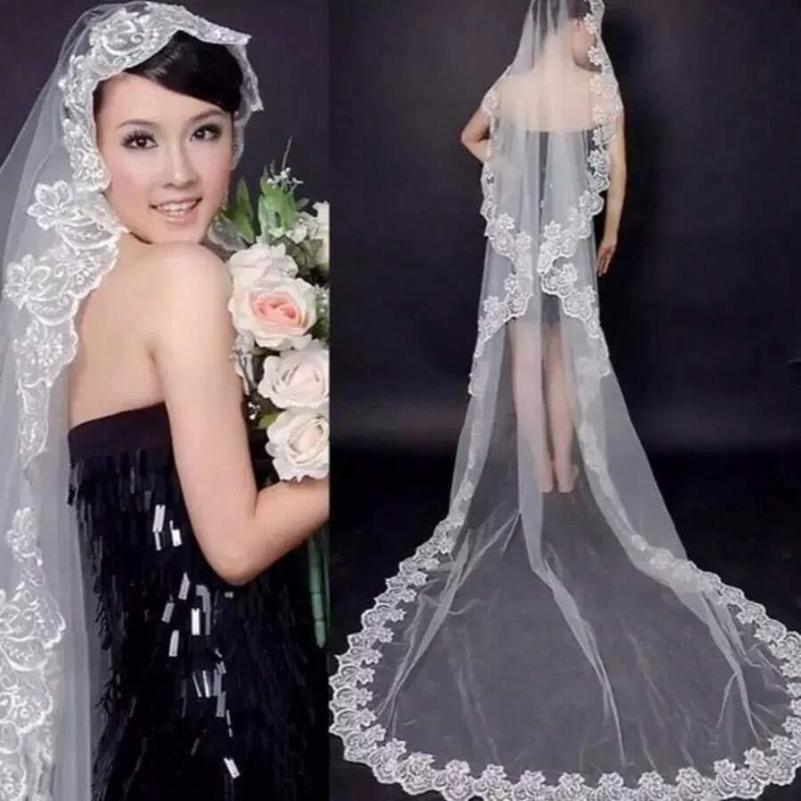 SHEIN BIAŁY WELON ŚLUBNY S07__300