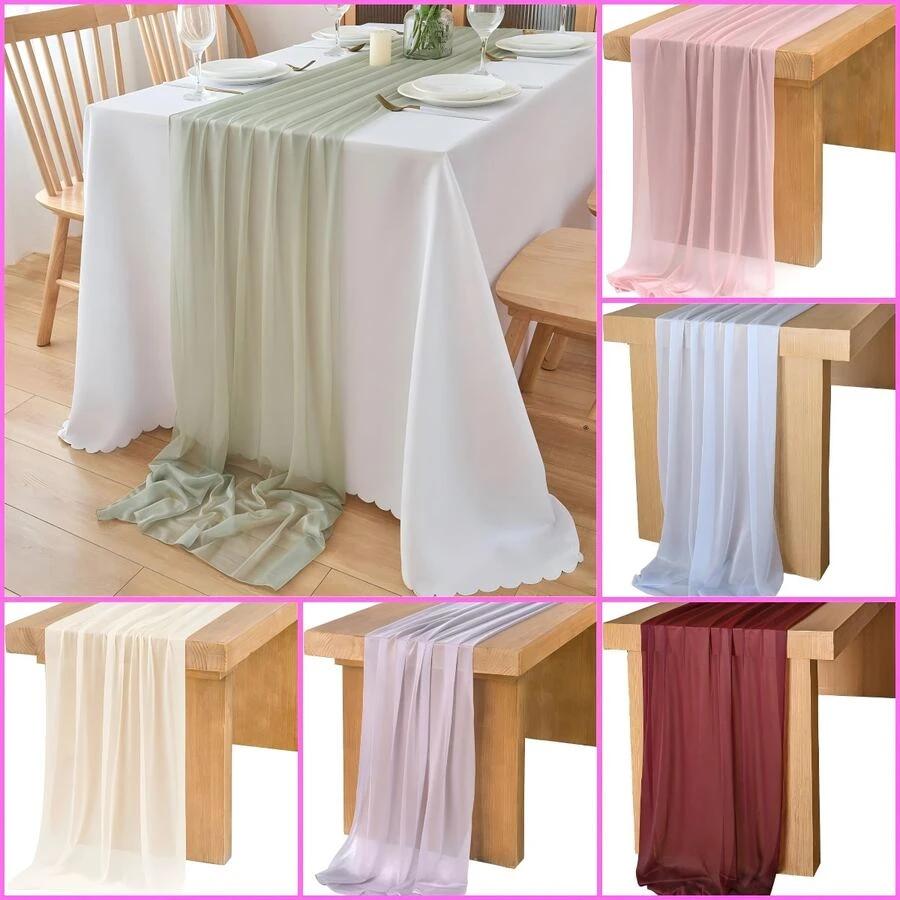 SHEIN RÓŻOWY BIEŻNIK NA STÓŁ S07__70X300CM