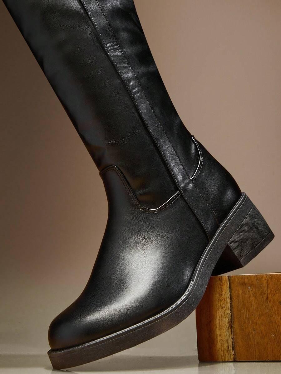 SHEIN CZARNE KOZAKI ZAMEK W01__41