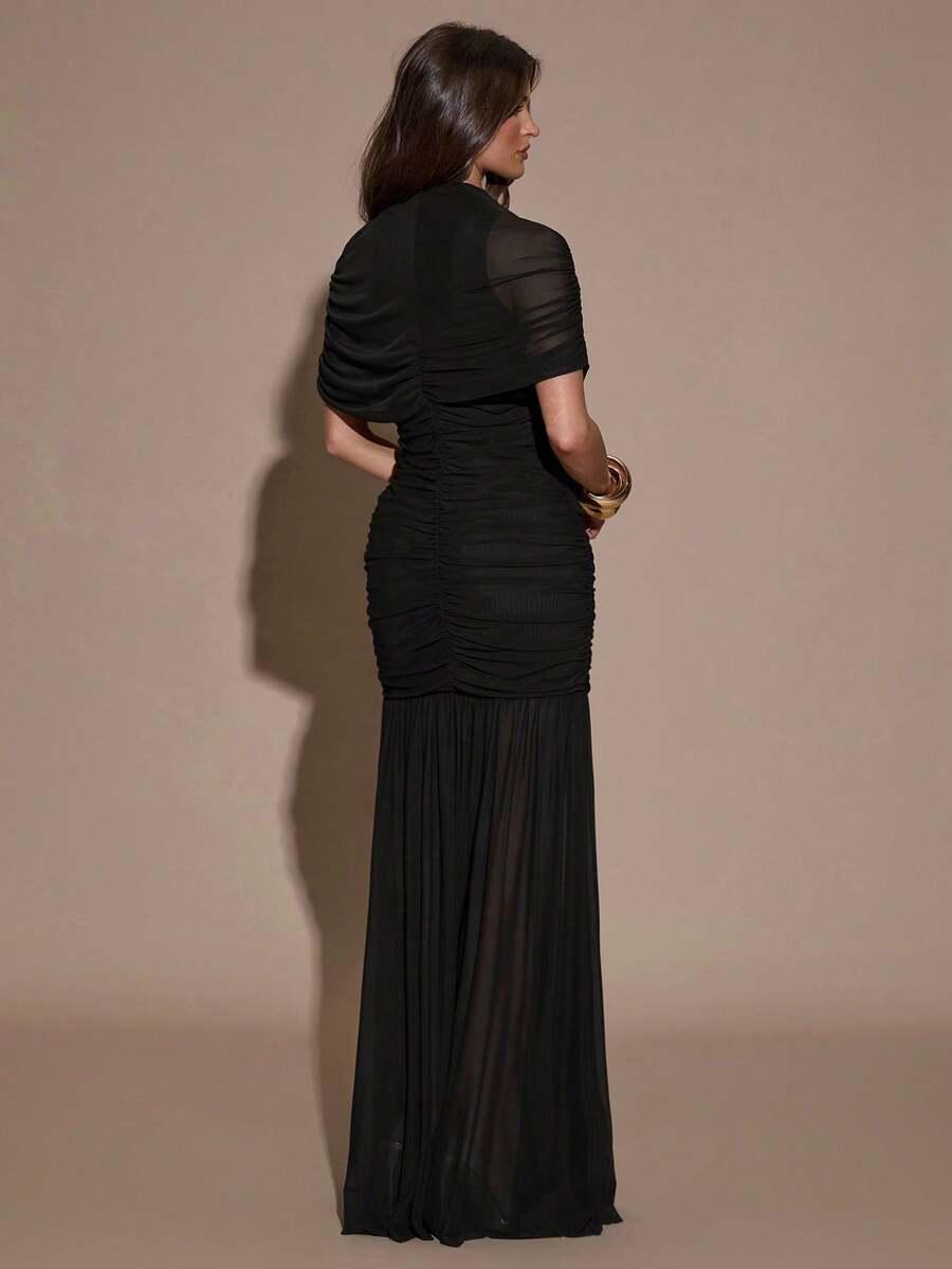 SHEIN CZARNA MAXI SUKIENKA S06__L