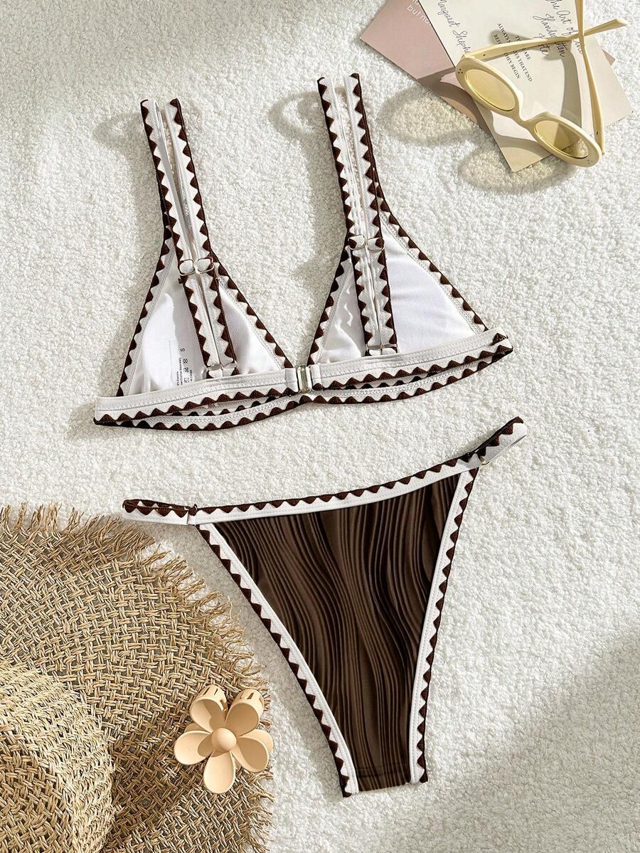 SHEIN DWUCZĘŚCIOWY KOSTIUM KĄPIELOWY BIKINI S09__M