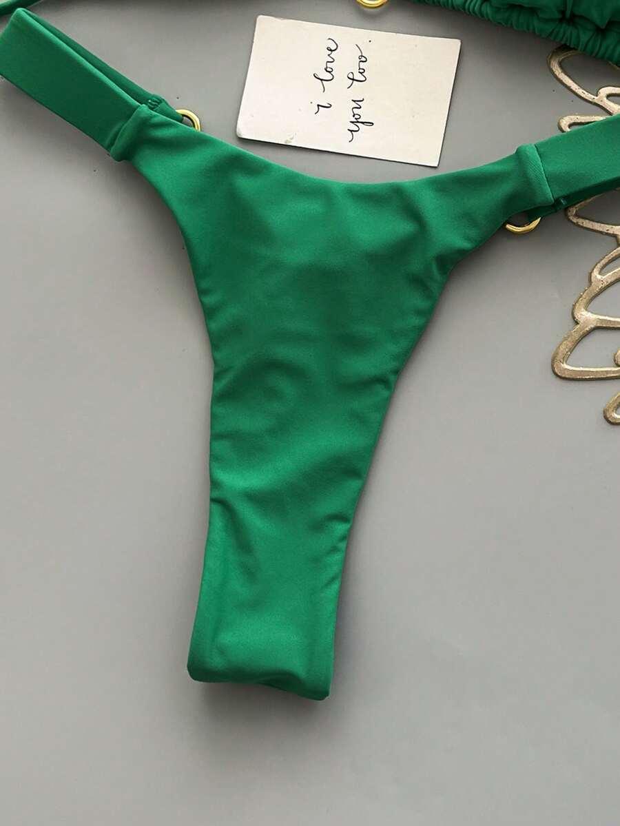 SHEIN ZIELONY DWUCZĘŚCIOWY STRÓJ KĄPIELOWY S09__S