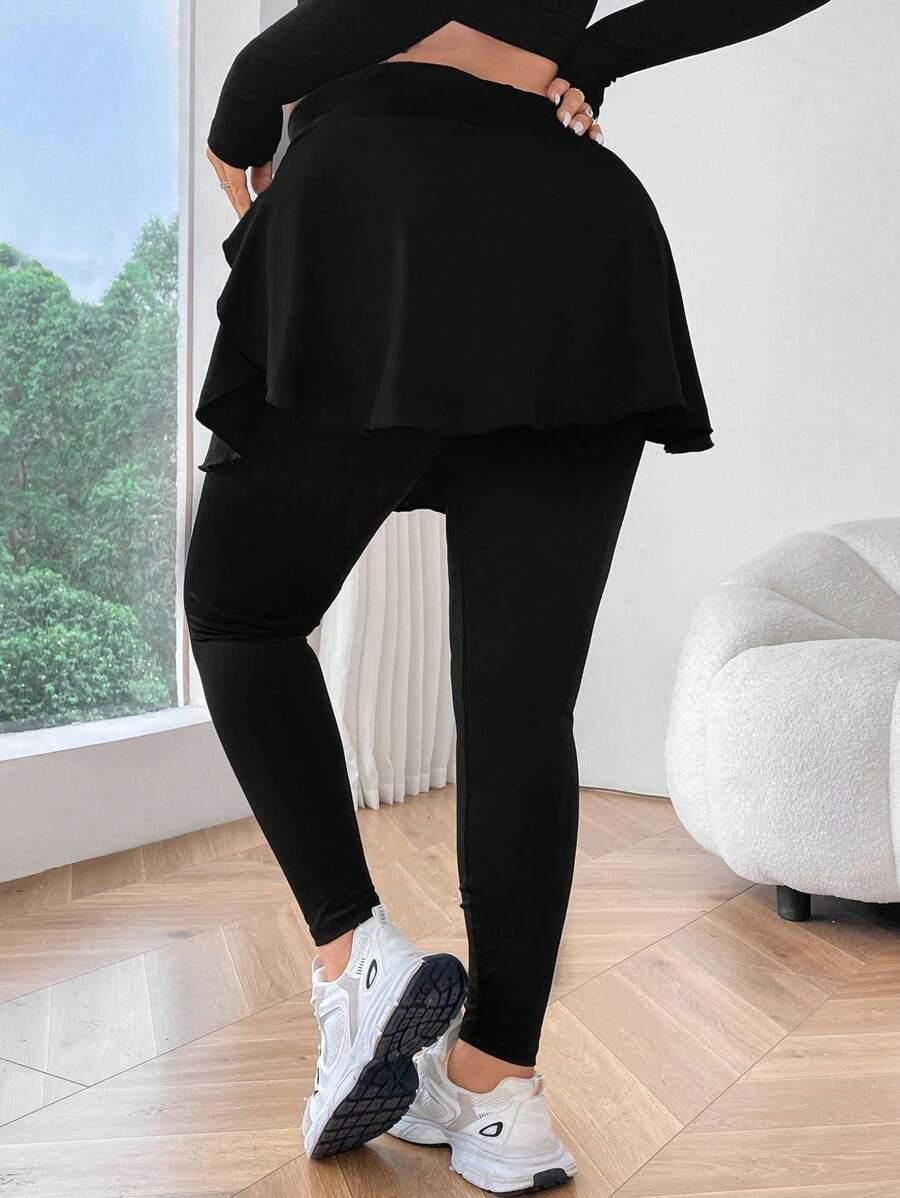VIONELLE CZARNE LEGGINSY SPÓDNICA S06__50