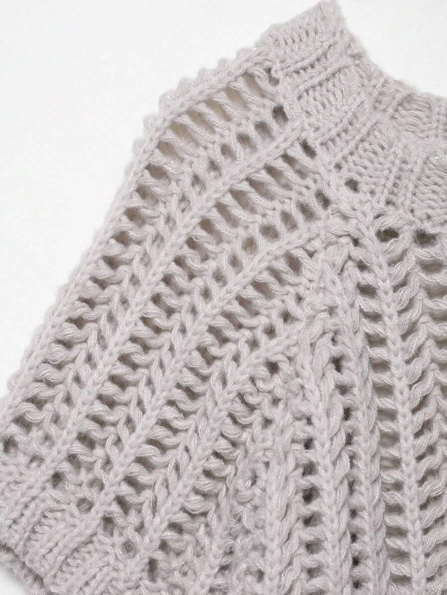 SHEIN SZARY SWETER DZIANINOWY S06__S