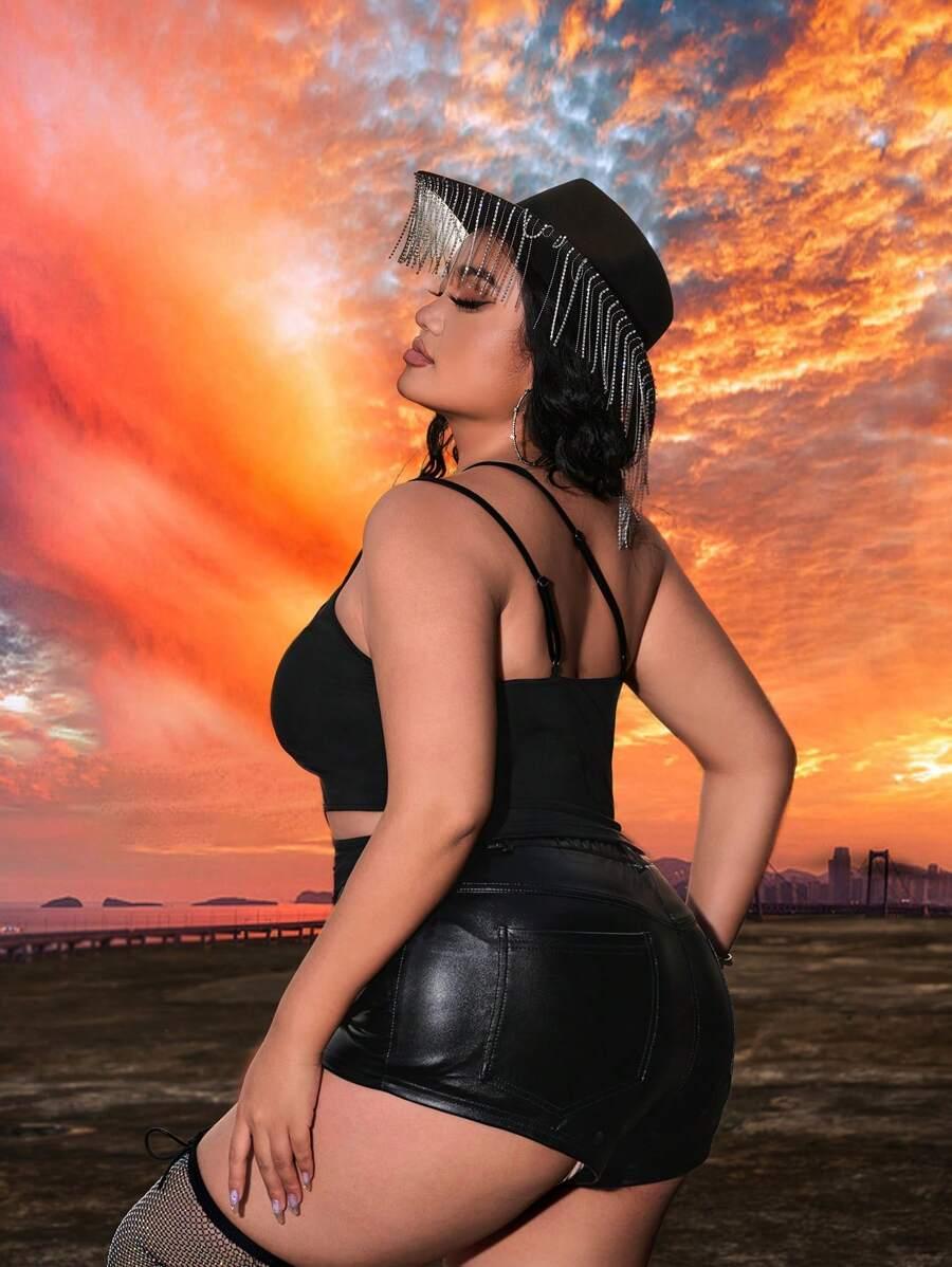 SHEIN ASYMETRYCZNY TOP WYCIĘCIE PK01__L
