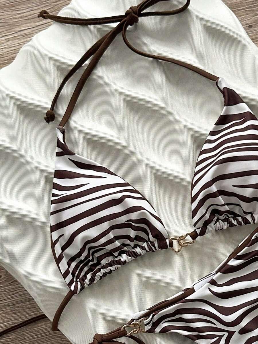 SWIM VCAY DWUCZĘŚCIOWY STRÓJ KĄPIELOWY ANIMAL PRINT S09__M