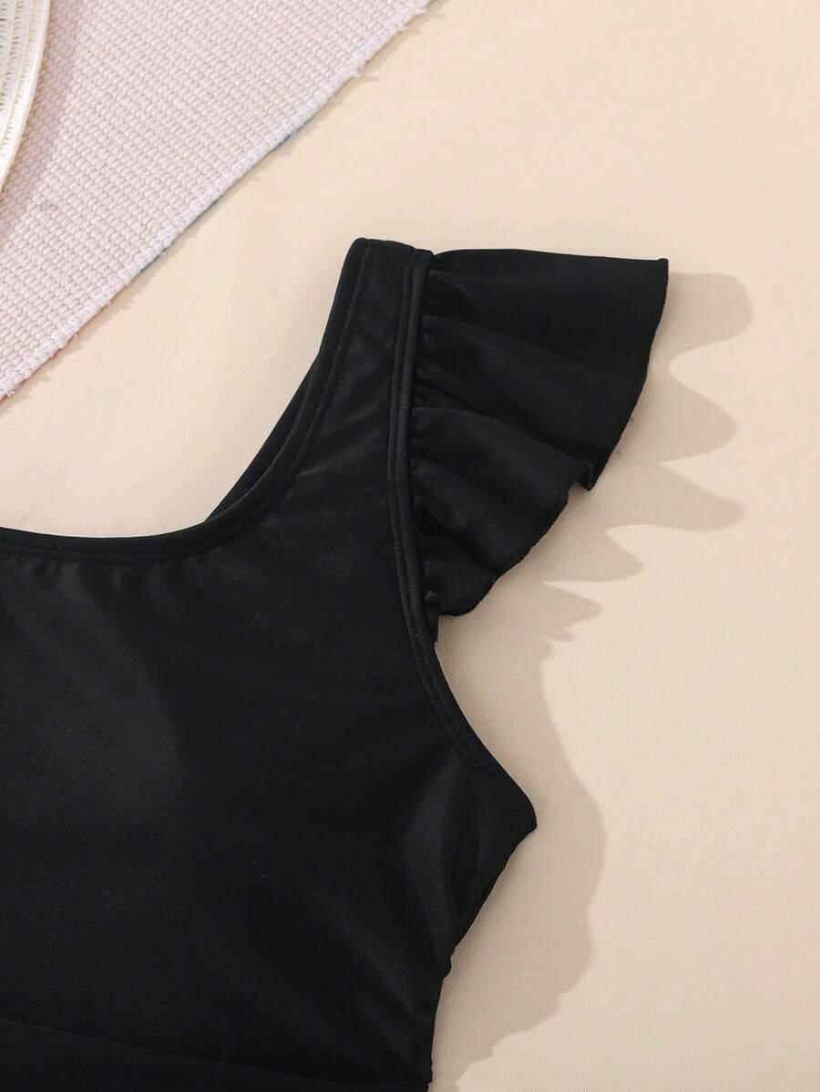 SHEIN CZARNY JEDNOCZĘŚCIOWY STRÓJ KĄPIELOWY S09__164