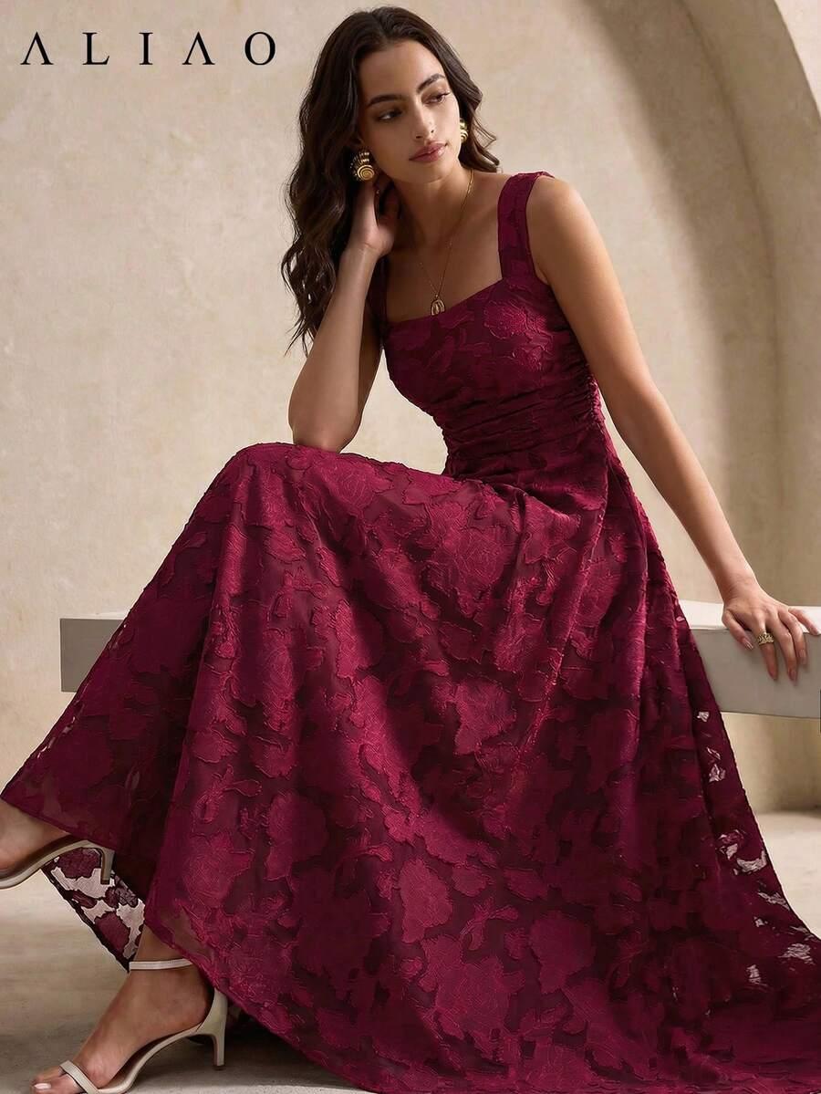 SHEIN CZERWONA MAXI SUKIENKA S09__M