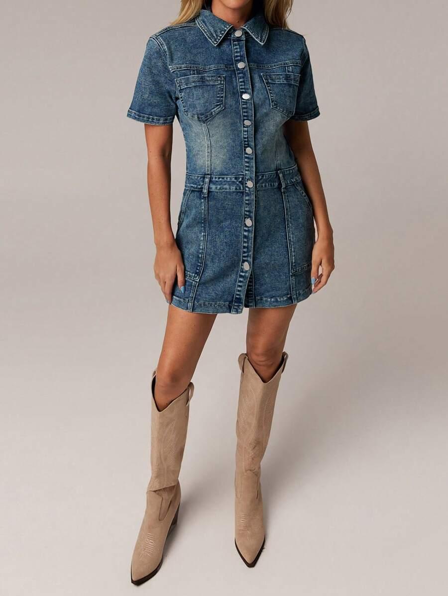 SHEIN MINI SUKIENKA JEANS S06__XS