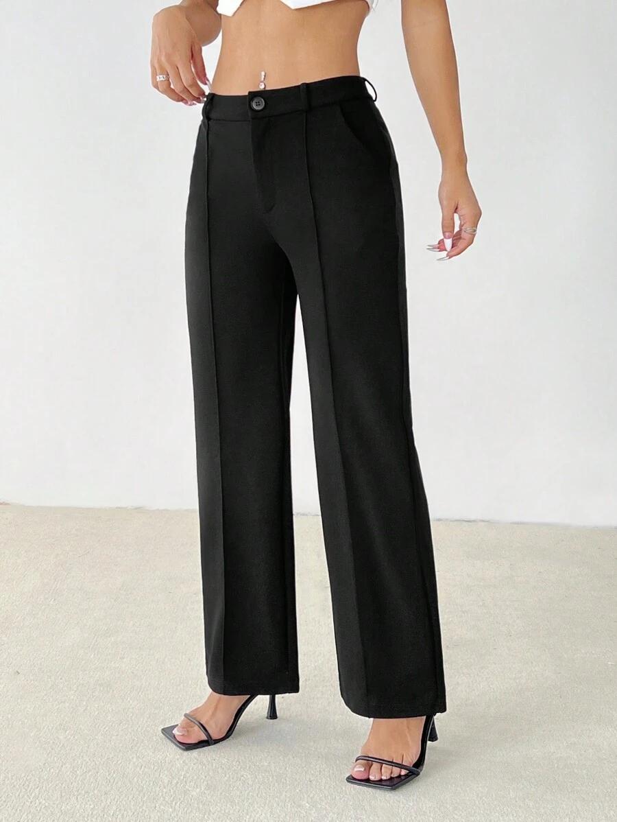 SHEIN CZARNE ELEGANCKIE SPODNIE S06__XS