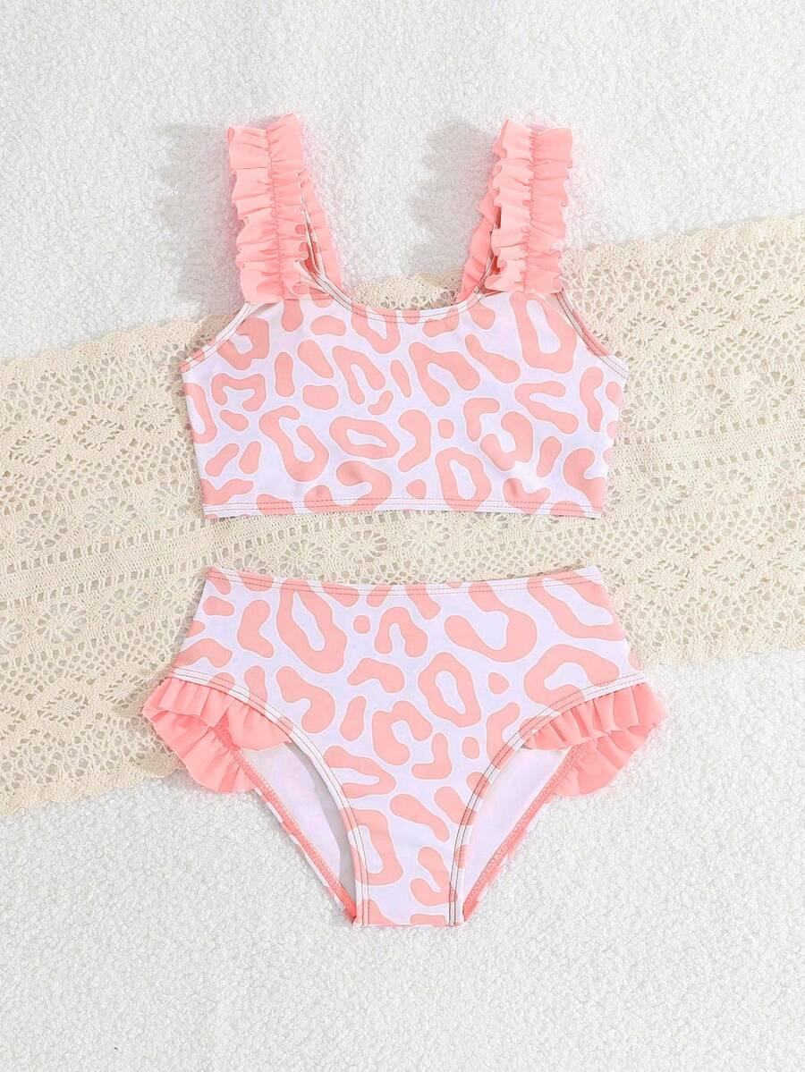 SHEIN DWUCZĘŚCIOWY STRÓJ KĄPIELOWY ANIMAL PRINT S09__110/116