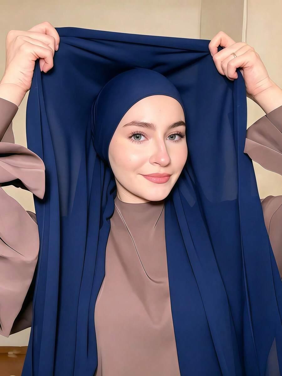 SHEIN GRANATOWA CHUSTA HIDŻAB S07