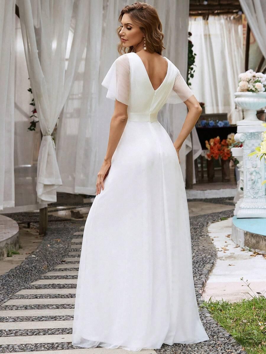 EVERPRETTY BIAŁA MAXI SUKIENKA S06__L