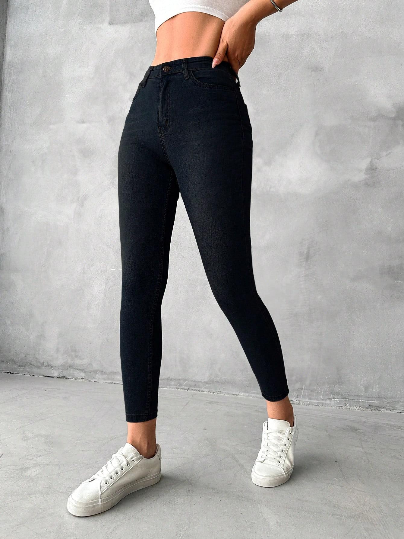SHEIN CZARNE SPODNIE JEANS S06__XXL