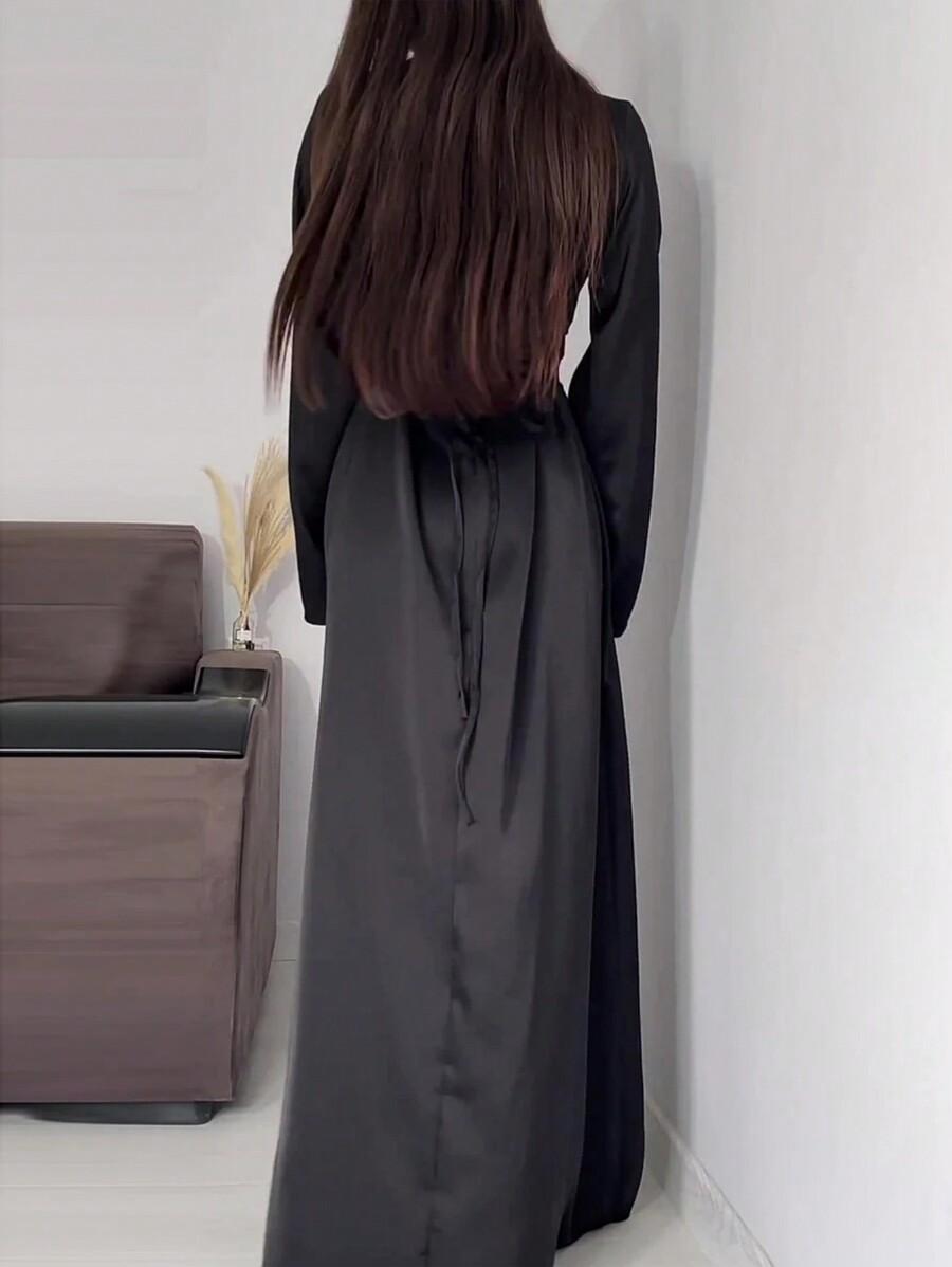 SHEIN SATYNOWA MAXI SUKIENKA