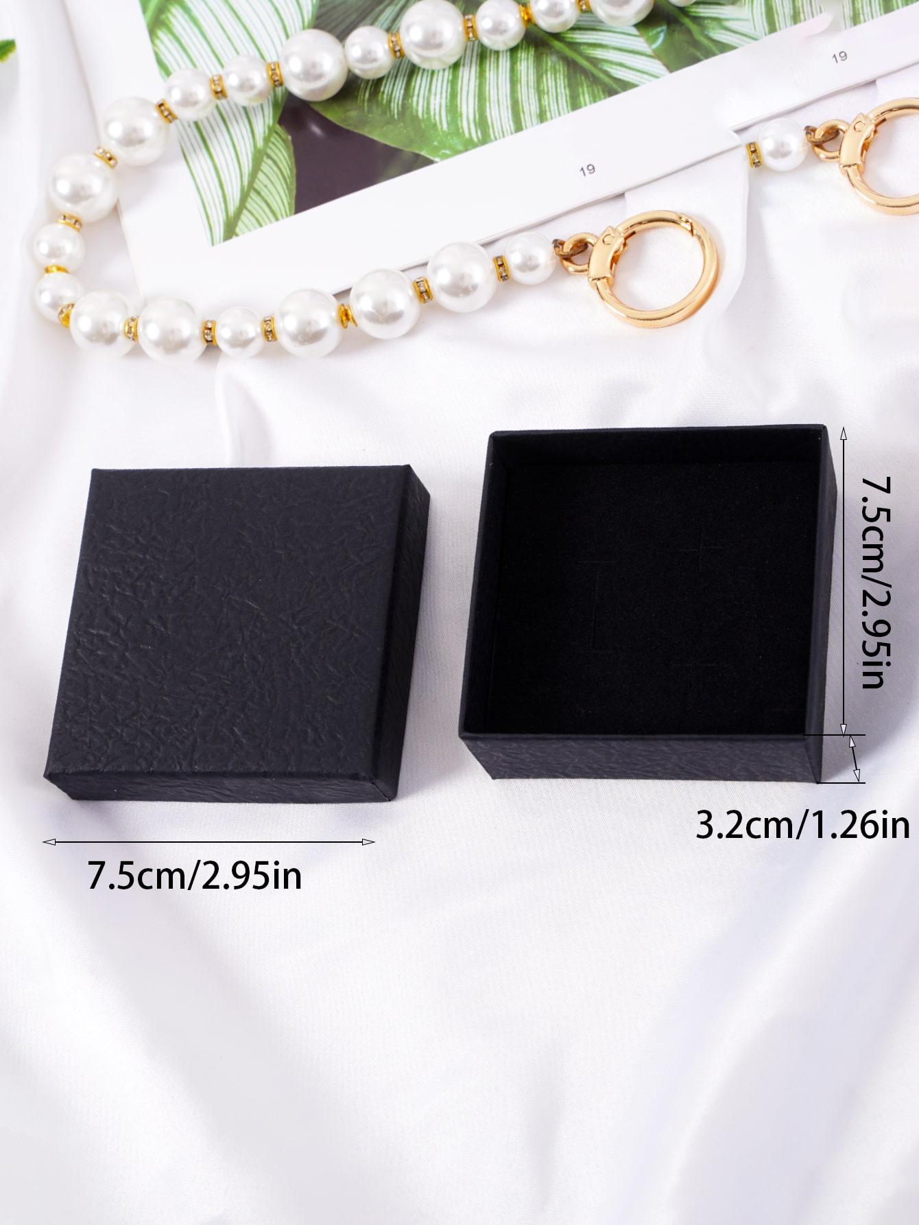 SHEIN CZARNE PUDEŁKO NA BIŻUTERIE S07__7,5X7,5CM