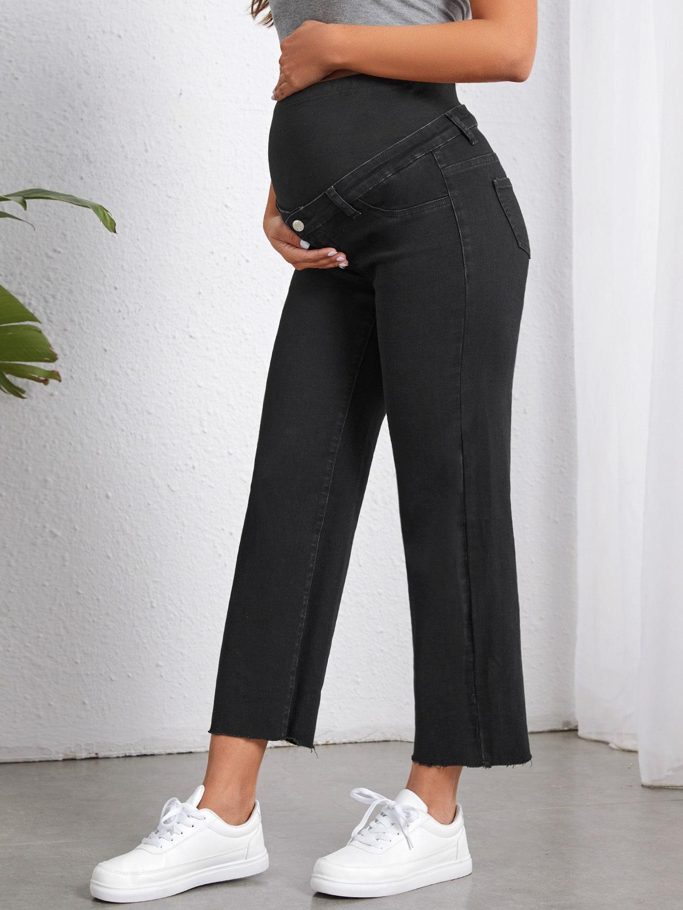 SHEIN CZARNE SPODNIE CIĄŻOWE JEANS S06__M