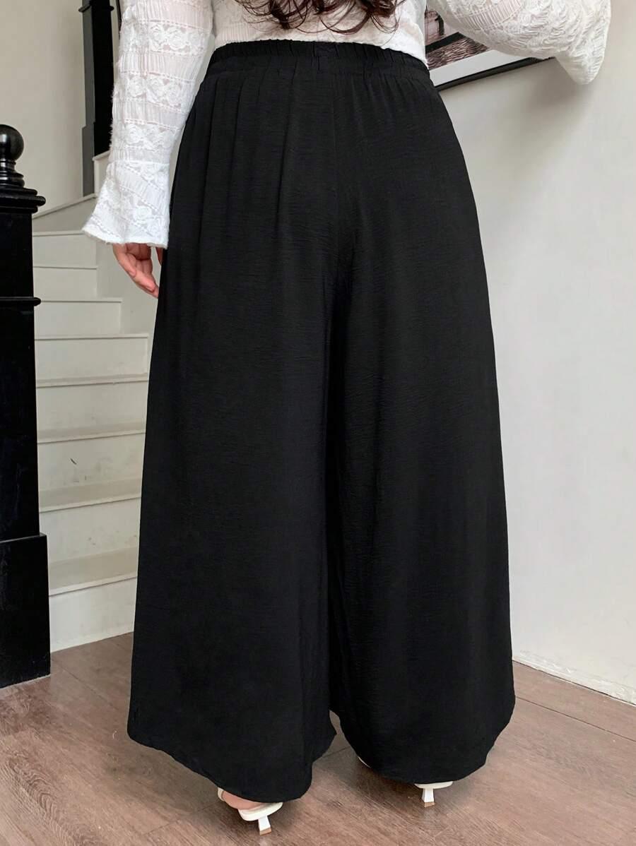 SHEIN CZARNE SPODNIE PROSTA NOGAWKA S06__54