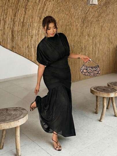 SHEIN CZARNA MAXI SUKIENKA S06__XXL