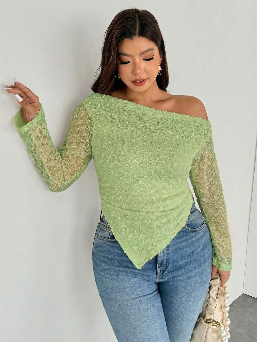 SHEIN ZIELONA BLUZKA DŁUGI RĘKAW S06__46