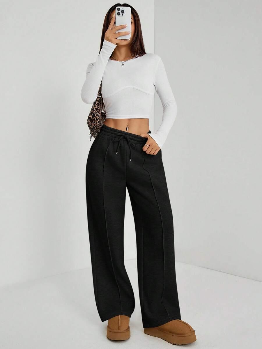 SHEIN CZARNE SPODNIE DRESOWE S06__L