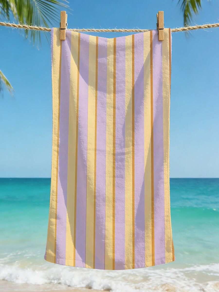 SHEIN KOLOROWY RĘCZNIK PRINT PASKI S07__90X180CM