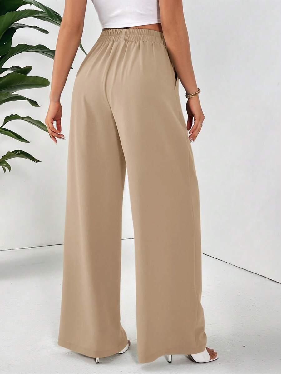 SHEIN BEŻOWE SPODNIE CASUAL S06__S