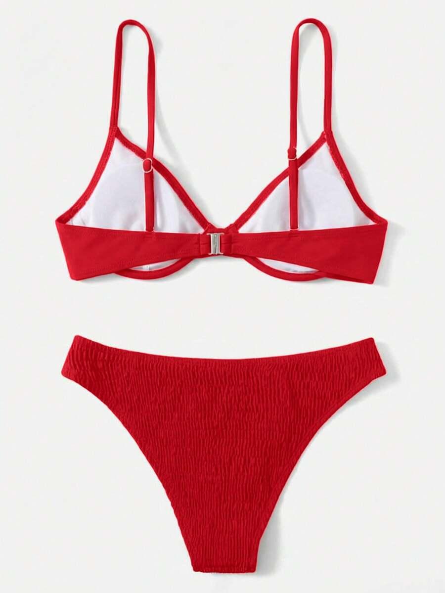 SWIM BASICS CZERWONY DWUCZĘŚCIOWY STRÓJ KĄPIELOWY S09__M