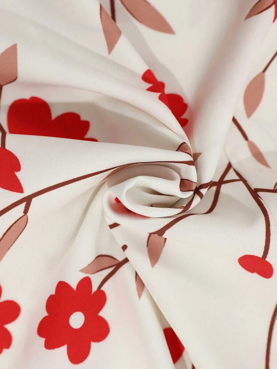 SHEIN SPODNIE PROSTA NOGAWKA PRINT S09__S