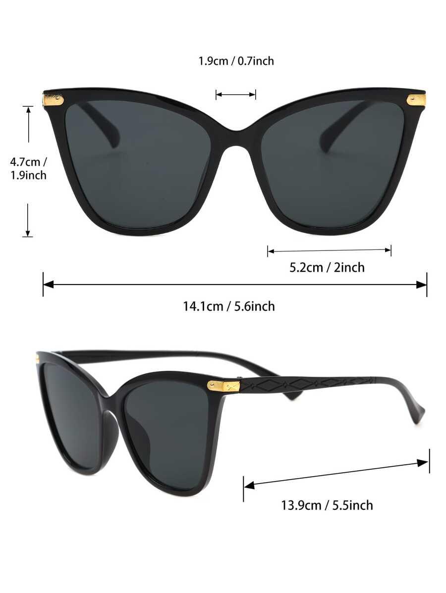SHEIN CZARNE OKULARY PRZECIWSŁONECZNE 2-PACK S07__