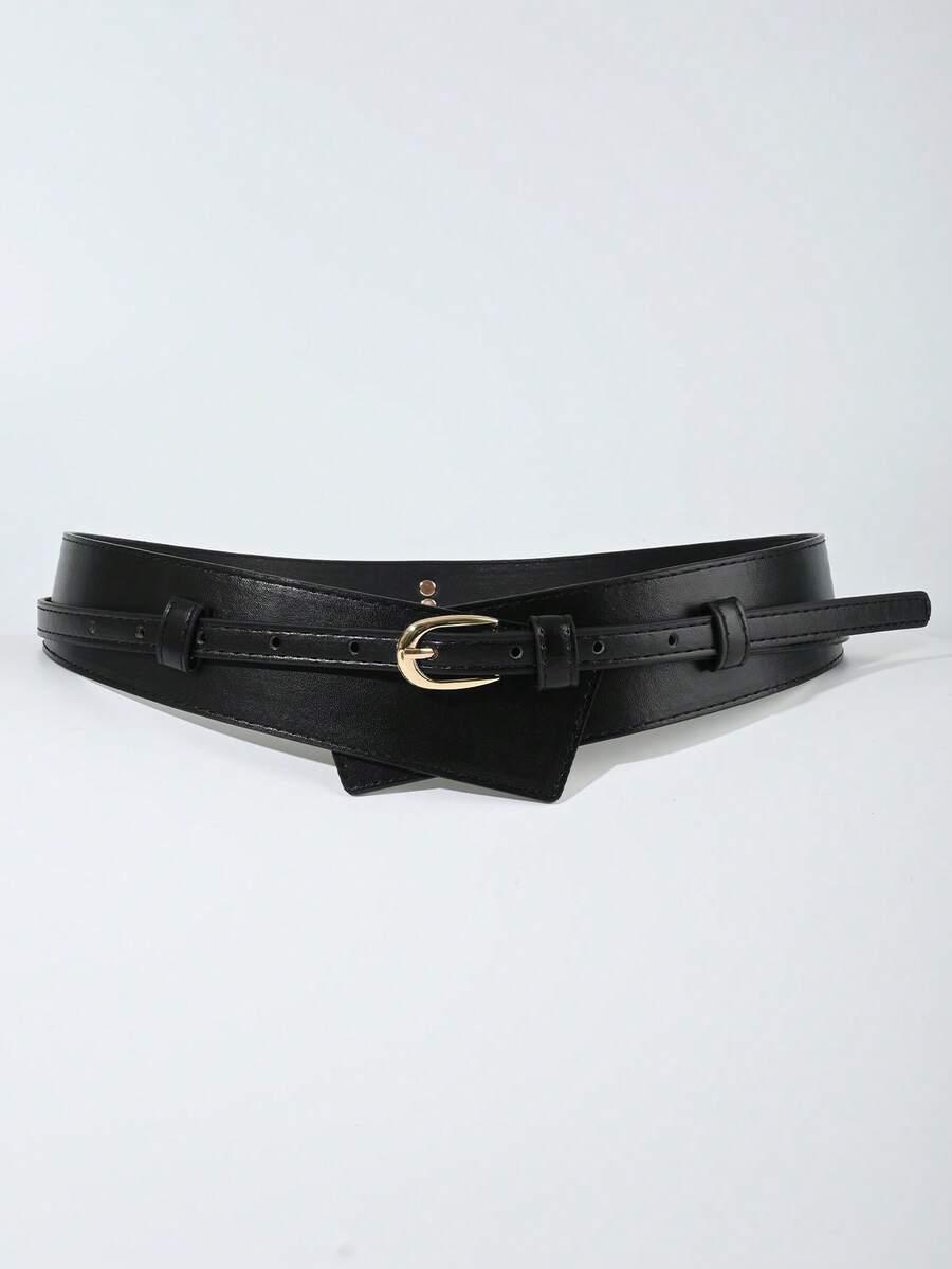 SHEIN CZARNY PASEK ZDOBIENIE S07__OS