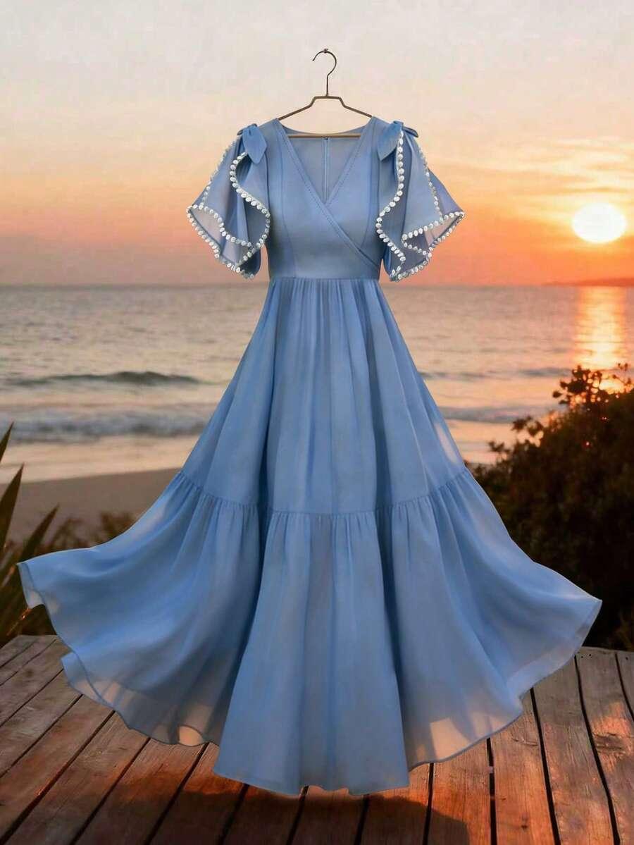 LYXANA MAXI SUKIENKA V-NECK S09__S