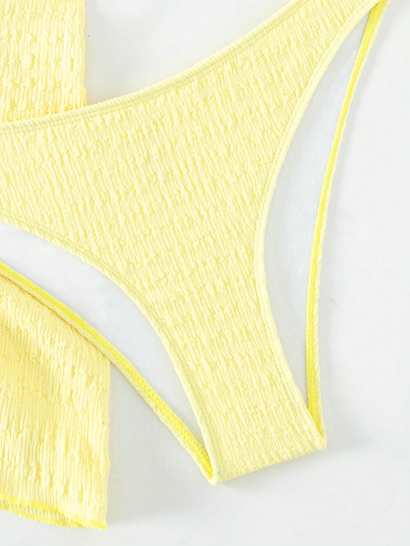 SHEIN TRZYCZĘŚCIOWY STRÓJ KĄPIELOWY KOMPLET S09__XS