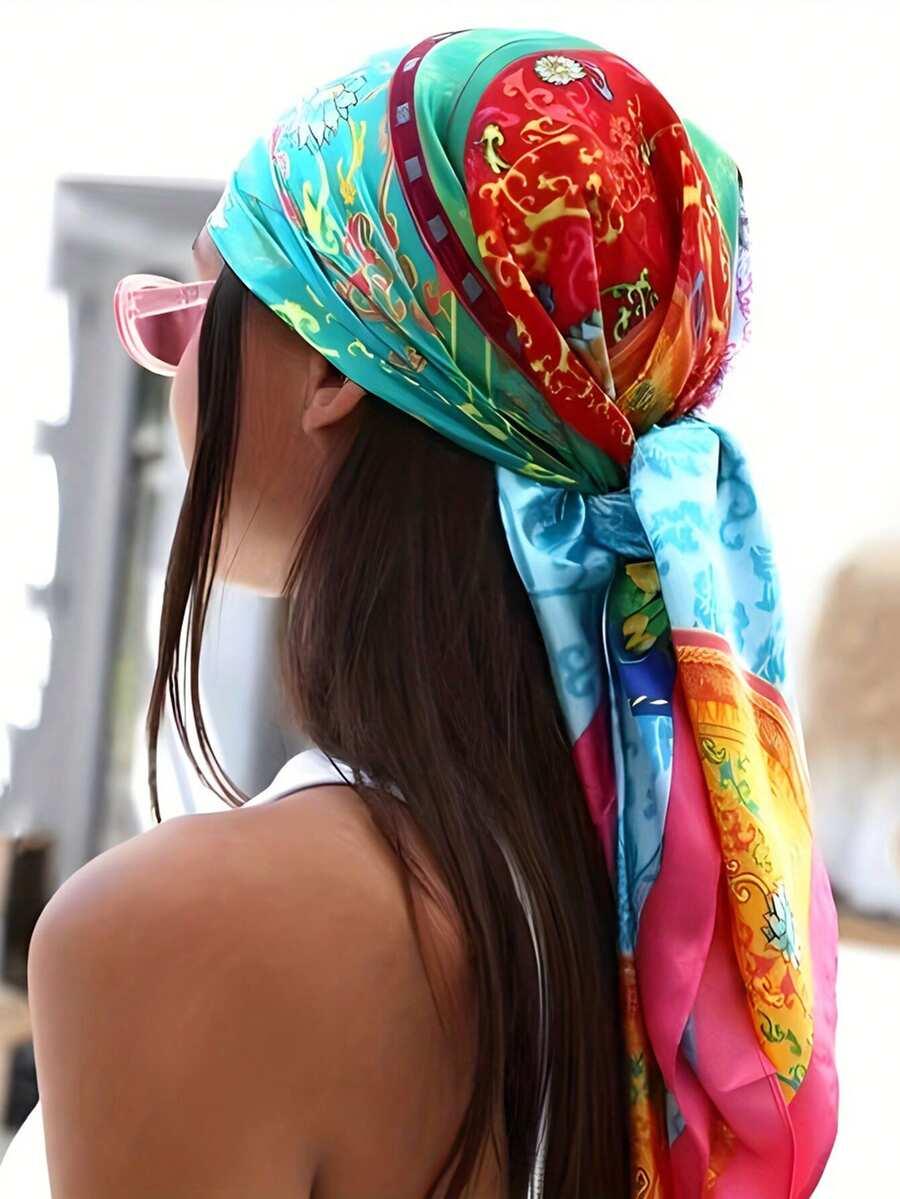 SHEIN CHUSTA NA GŁOWĘ WZÓR S07__90X90