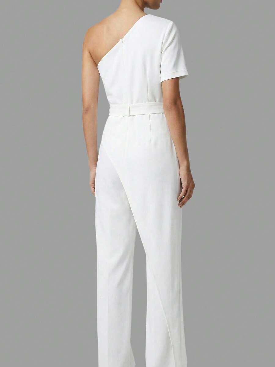 SHEIN BIAŁY ELEGANCKI KOMBINEZON S06__S