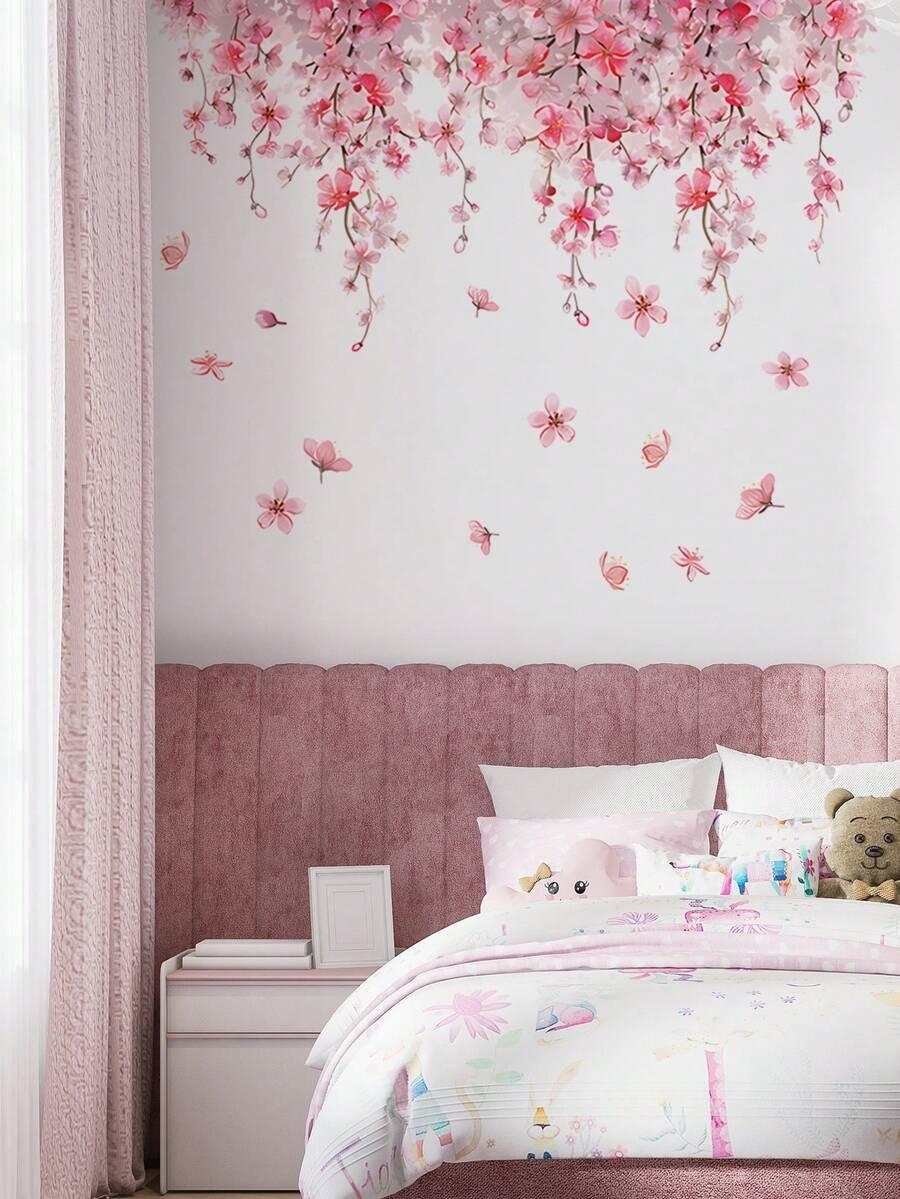 SHEIN NAKLEJKA NA ŚCIANĘ KWIATY S07__30X60