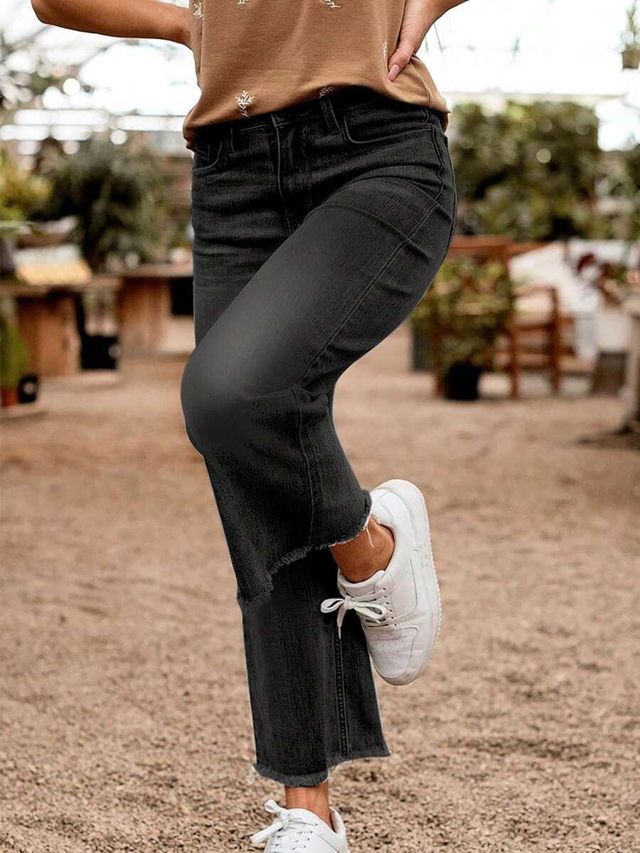 SHEIN SPODNIE JEANS 3/4 PK01__L