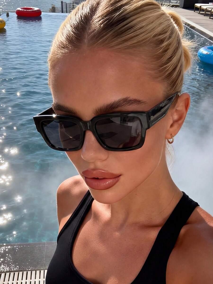 SHEIN CZARNE OKULARY PRZECIWSŁONECZNE S07