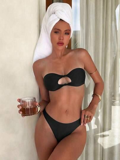 SHEIN DWUCZĘŚCIOWY STRÓJ KĄPIELOWY S09__M